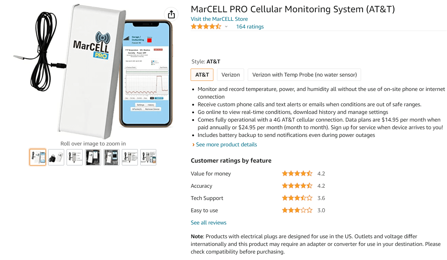 Sistema de Monitoreo Celular MarCELL PRO. 11 mejores sensores de temperatura y humedad WiFi