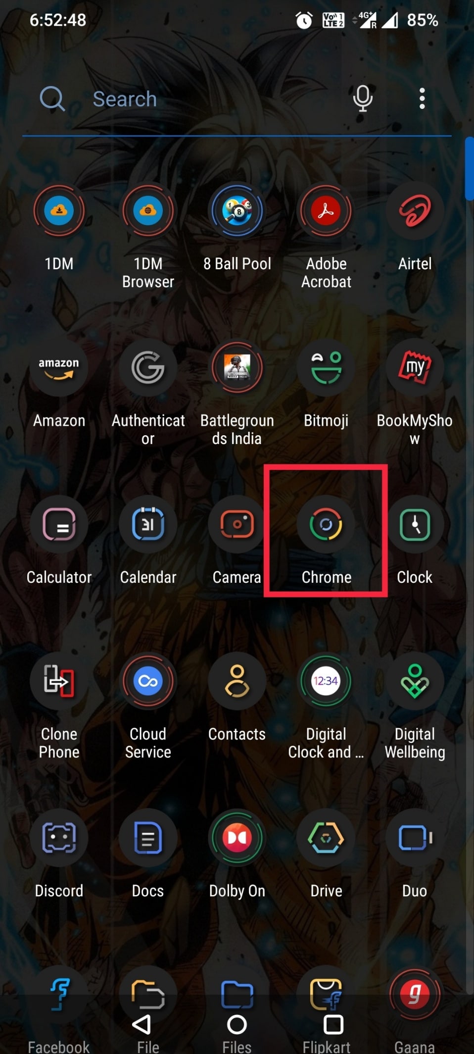 Encuentra Chrome en tu teléfono y tócalo para abrirlo. Las 35 mejores banderas de Google Chrome para Android