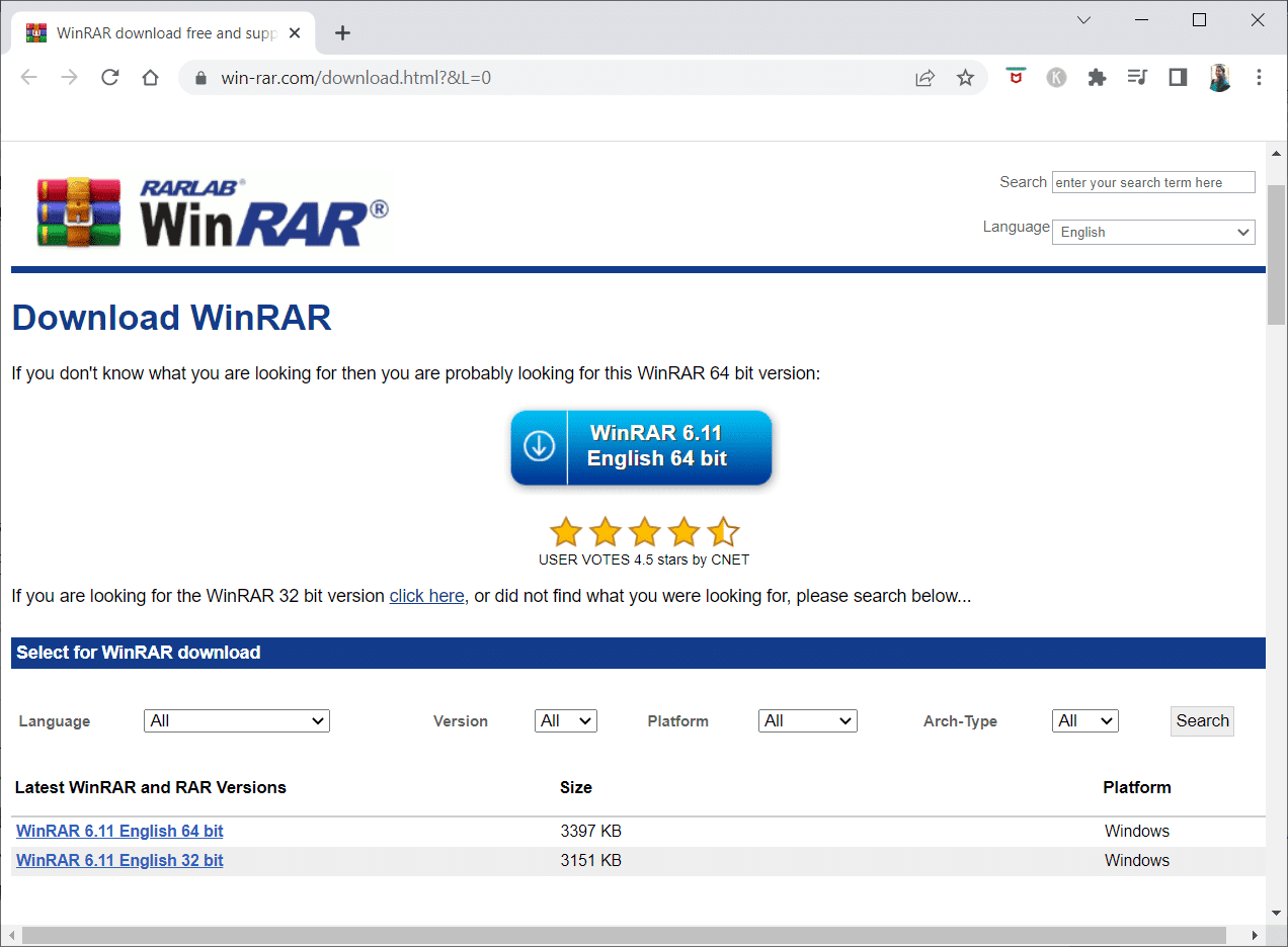 WinRAR. Las 15 mejores herramientas de compresión de archivos