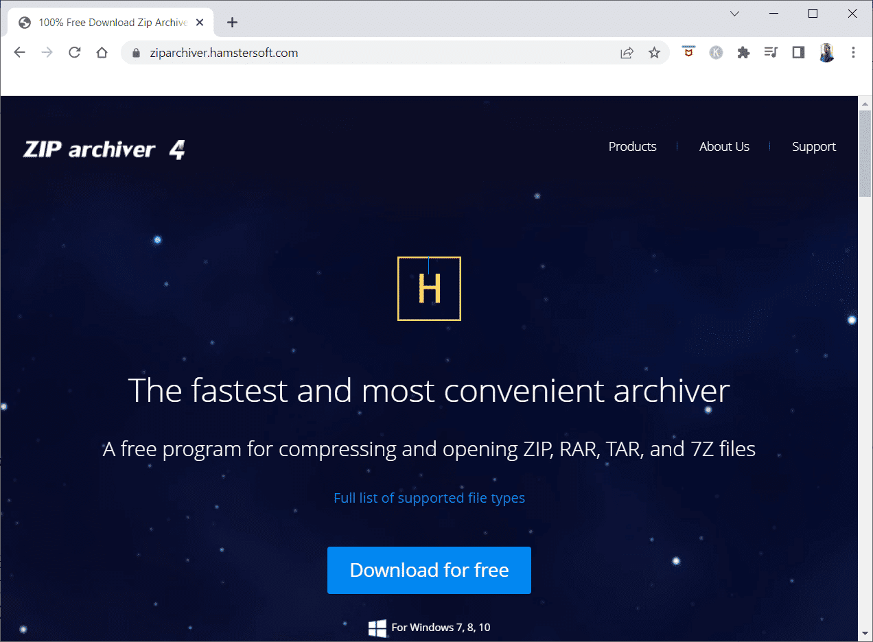 Archivo zip de hámster
