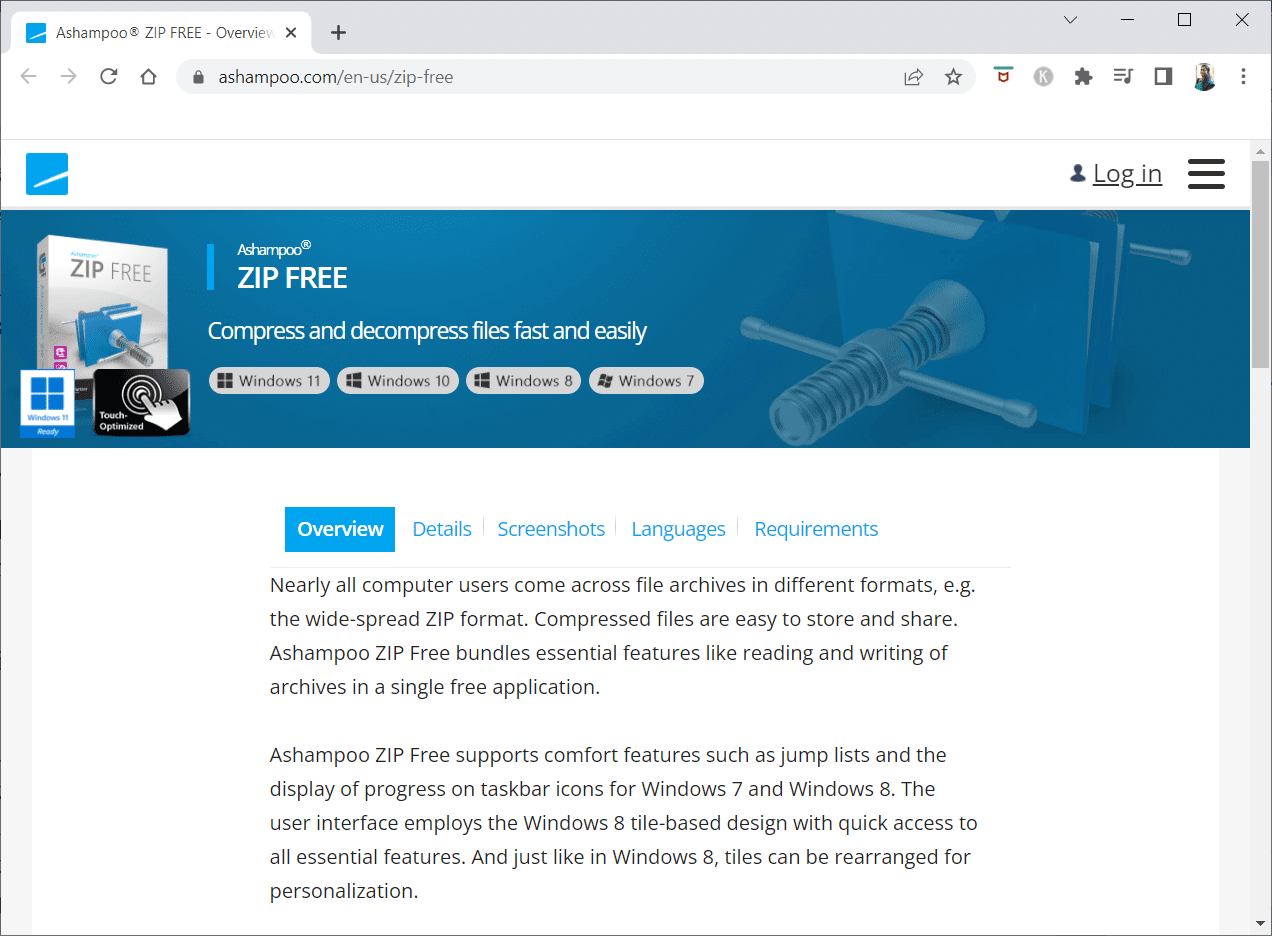 Ashampoo ZIP. Las 15 mejores herramientas de compresión de archivos
