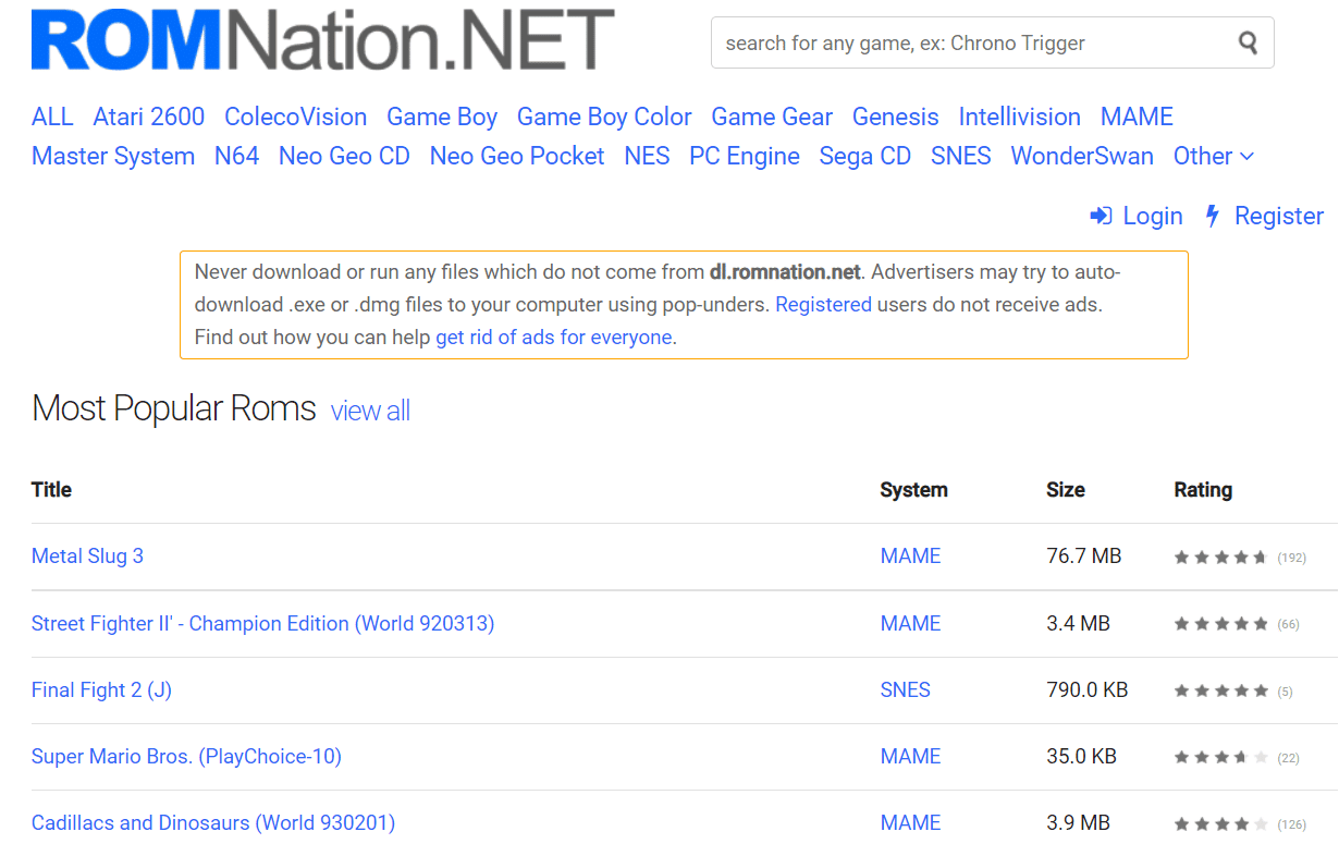 Nación ROM |  mejores sitios ROM seguros