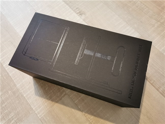 La caja del ASUS ROG Desk Mount Kit ACL01