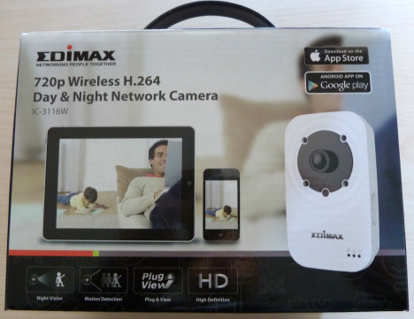 Edimax IC-3116W, cámara, red, inalámbrica, día, noche, infrarrojos