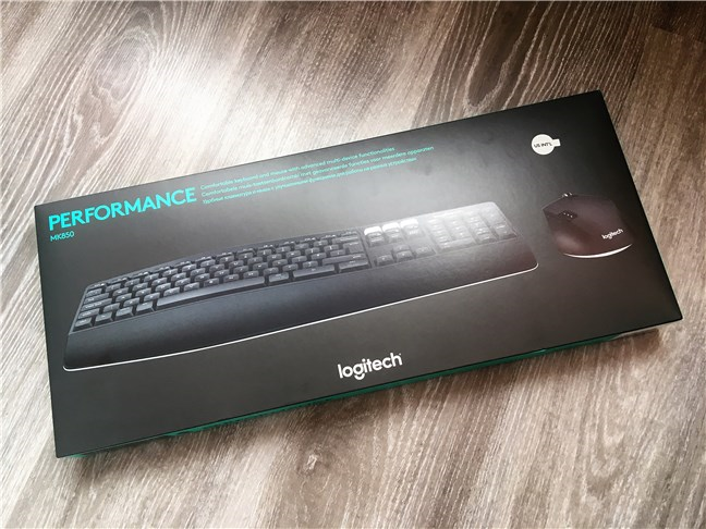 El paquete del Logitech MK850 Performance