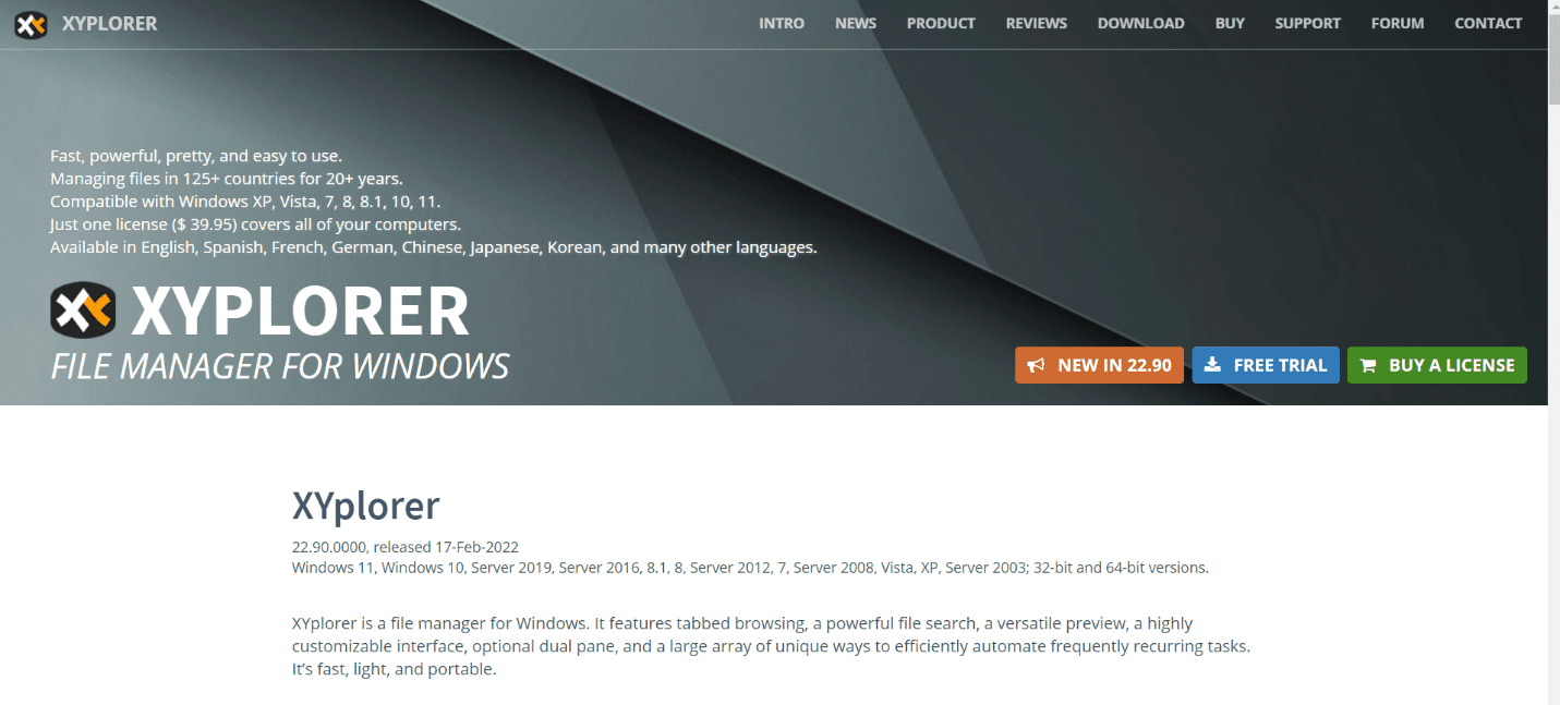 Explorador XY |  mejor administrador de archivos gratuito para windows