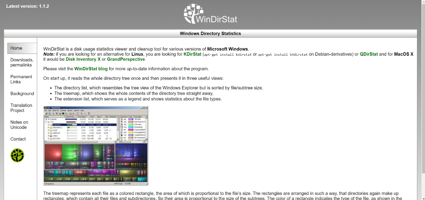 WinDirStat |  mejor administrador de archivos gratuito para windows