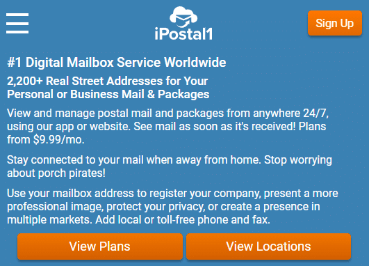 Sitio web oficial de iPostal1.  mejor dirección comercial virtual