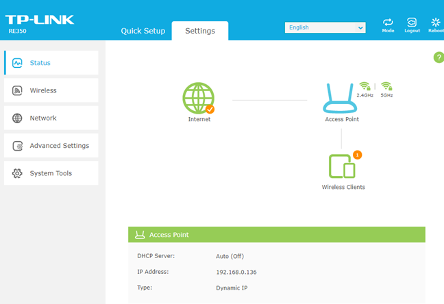TP-Link RE350, AC1200, extensor de rango