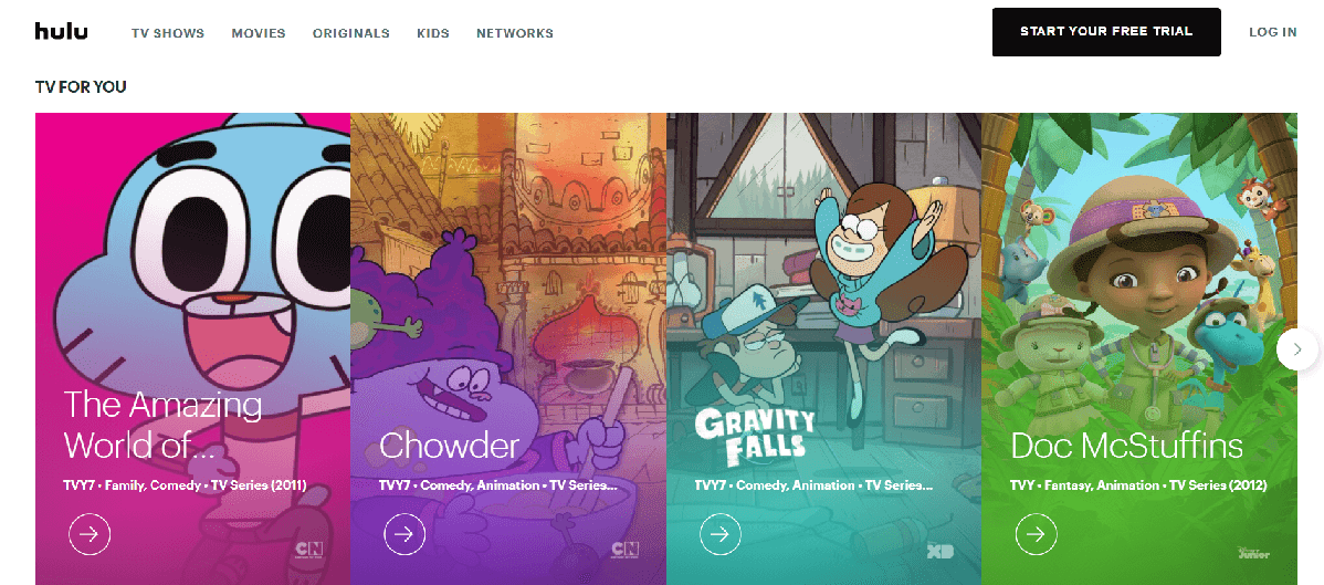 dibujos animados hulu