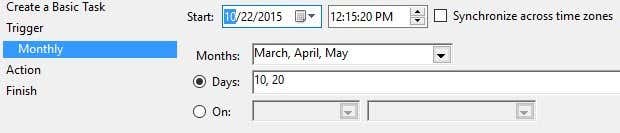 horario mensual