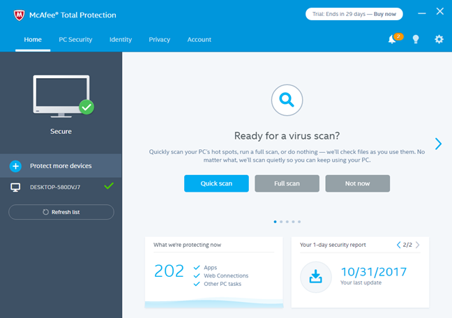 McAfee, Protección total, LiveSafe