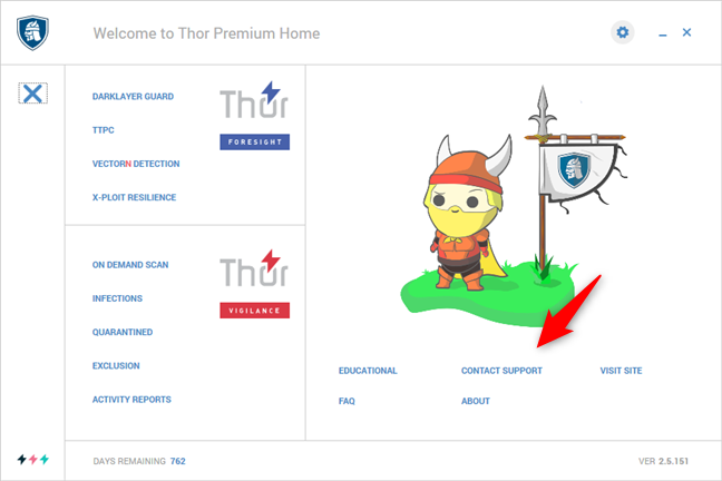 Las opciones de soporte disponibles en Heimdal Thor Premium Home