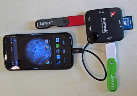 Inateck 3, puertos, USB 2.0, OTG, HUB, lector de tarjetas, tabletas, teléfonos
