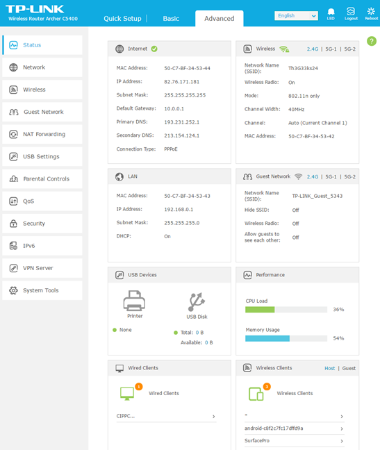 Enrutador TP-LINK Archer C5400