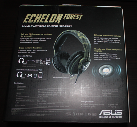 ASUS, Echelon, Forest, auriculares, revisión, juegos