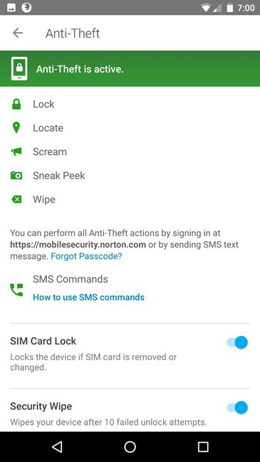 Norton Security y Antivirus para Android