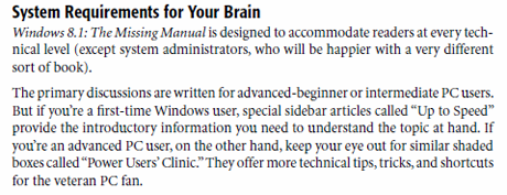 Windows 8.1, The Missing Manual, revisión, David Pogue