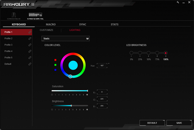 El software Armory II