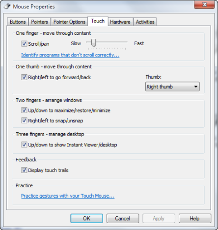Ratón táctil de Microsoft