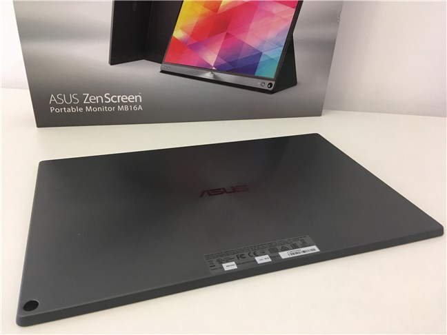La parte trasera del ASUS ZenScreen MB16AC