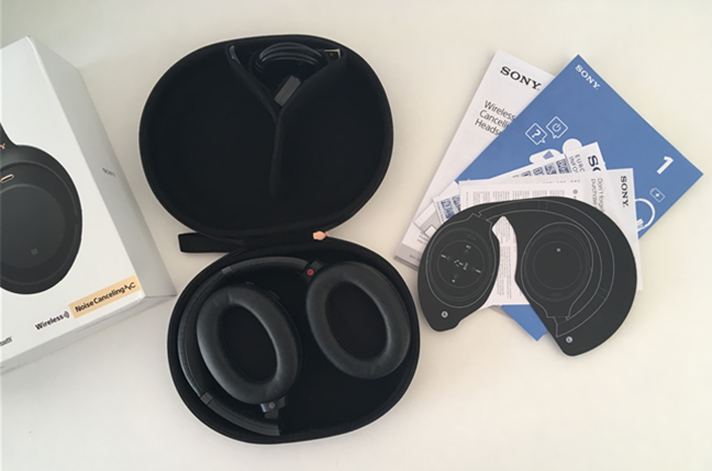 El contenido del paquete Sony WH-1000XM3