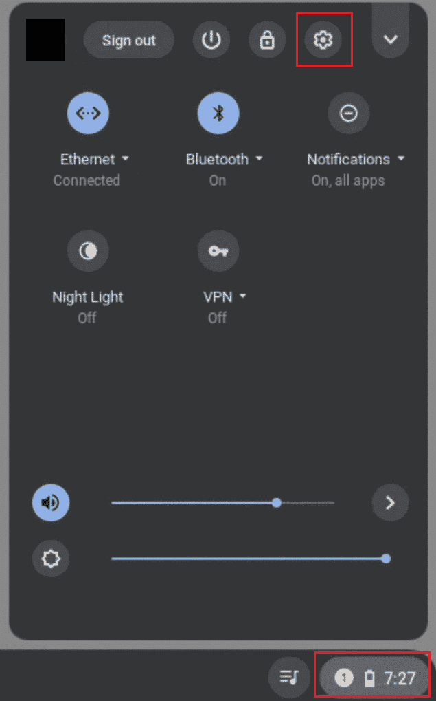 Haga clic en el icono de engranaje de Configuración