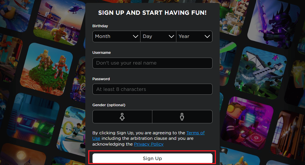 Haga clic en Registrarse