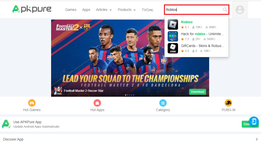 Busca Roblox.  Cómo jugar Roblox en la Chromebook de la escuela