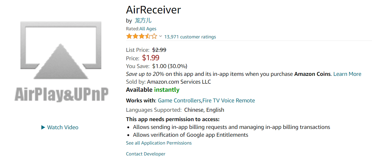 tienda de aplicaciones airreceiver amazon.  Amazon Fire Stick que refleja las aplicaciones de iPhone