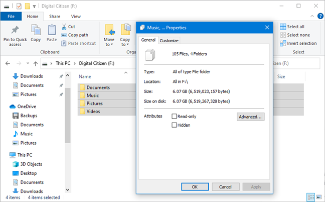 Los archivos que usamos para probar el software de recuperación