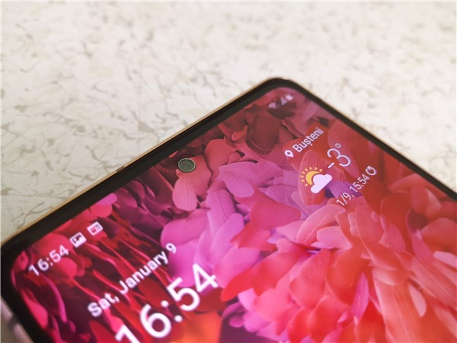 La cámara selfie del Samsung Galaxy S20 FE 5G