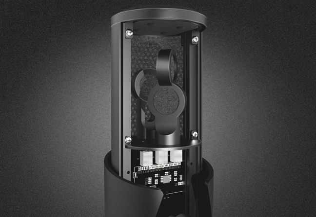 Filtros pop dentro del micrófono Trust GXT 258 Fyru