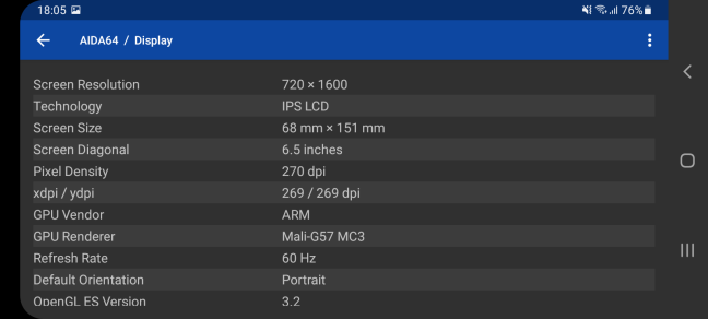 Samsung Galaxy A32 5G: Detalles sobre la pantalla