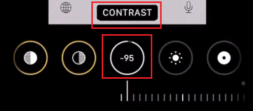 establece el contraste en -95