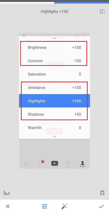 establezca los siguientes parámetros en el valor mencionado al lado |  Cómo quitar garabatos en un iPhone de captura de pantalla