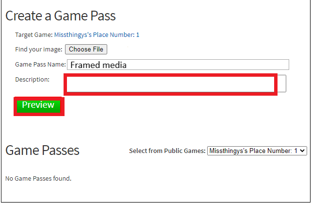 Haga clic en el botón Vista previa.  Cómo dar Robux a amigos