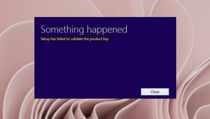 Windows Installer no pudo verificar la clave del producto