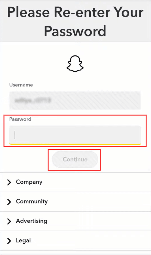 Ingrese la contraseña y toque Continuar