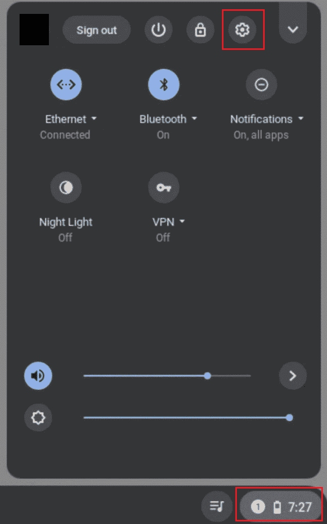 Haga clic en el icono de engranaje de Configuración