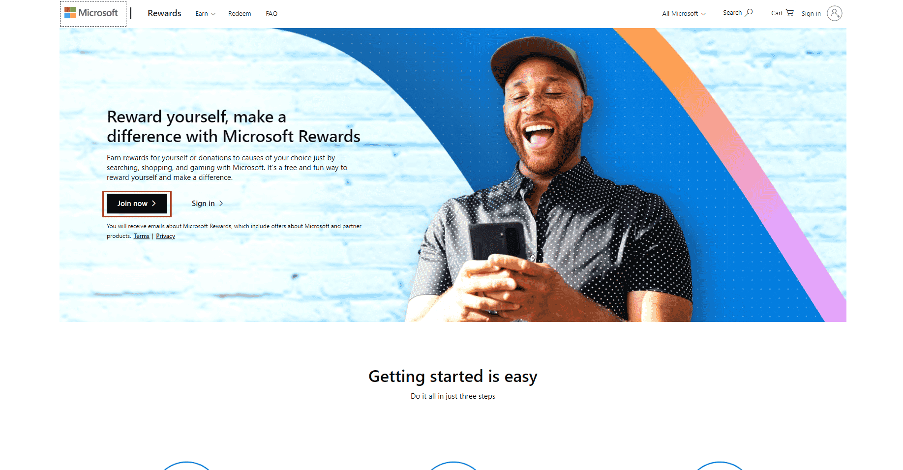 Página de recompensas de Microsoft.  Cómo obtener Robux fácilmente gratis