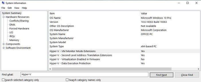 Configuración de Hyper-V en Windows 10