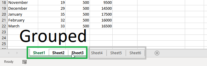 Agrupar hojas en Excel