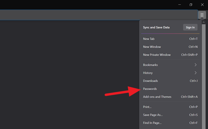 contraseñas de firefox
