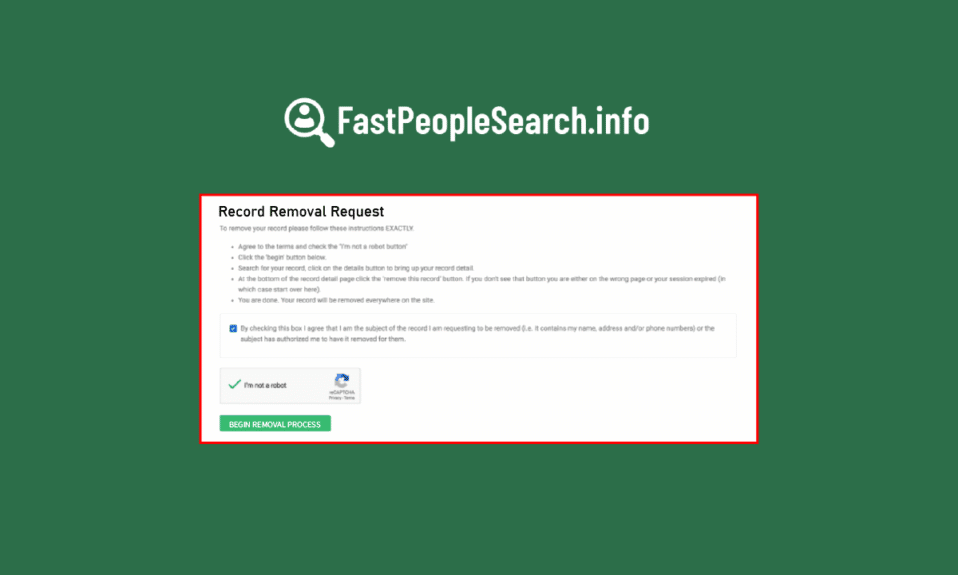 Guía de exclusión y eliminación de FastPeopleSearch