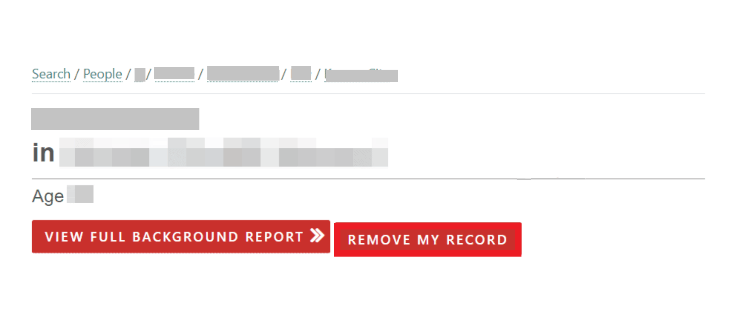 haga clic en ELIMINAR MI REGISTRO debajo del nombre