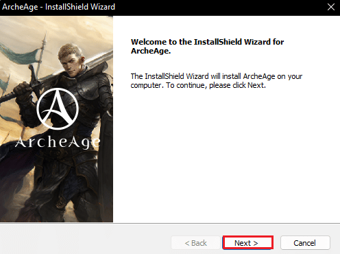 haga clic en siguiente en el asistente de instalación de Archeage.  Solucionar problemas de fallas en la autenticación de Archeage