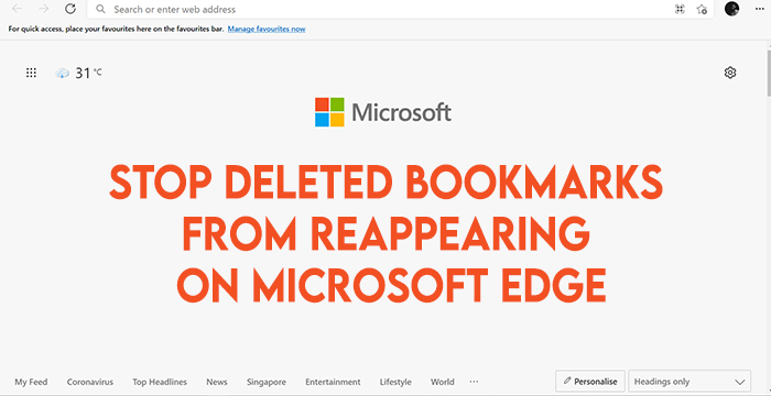 Evite que los marcadores eliminados vuelvan a aparecer en Microsoft Edge