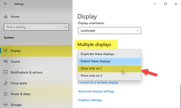 ¿Cómo cambio de dos monitores a un monitor?