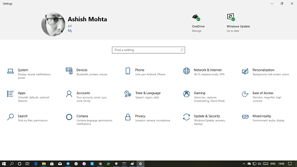 ¿Cómo habilitar el diseño del encabezado de configuración en Windows 10?